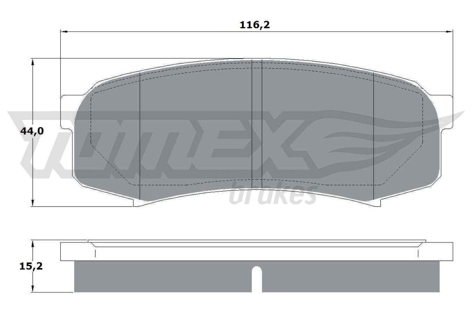 Sada brzdových platničiek kotúčovej brzdy TOMEX Brakes
